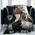 thumbnail image 3 of Death Note Cartoon Printing Throw Blanket, All Seasons Flannel Fleece Blanket, Soft & Warm Plush Blankets for Couch Sofa Bed Camping Travel, 40"x30", 3 of 9