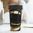 thumbnail image 6 of Fotbe Golden Lips Modern Sculpture Printed Insulated Travel Coffee Mug Spill Proof Leak Proof Stainless Steel Coffee Tumbler Reusable Coffee Cups with Lids Thermos, 6 of 8