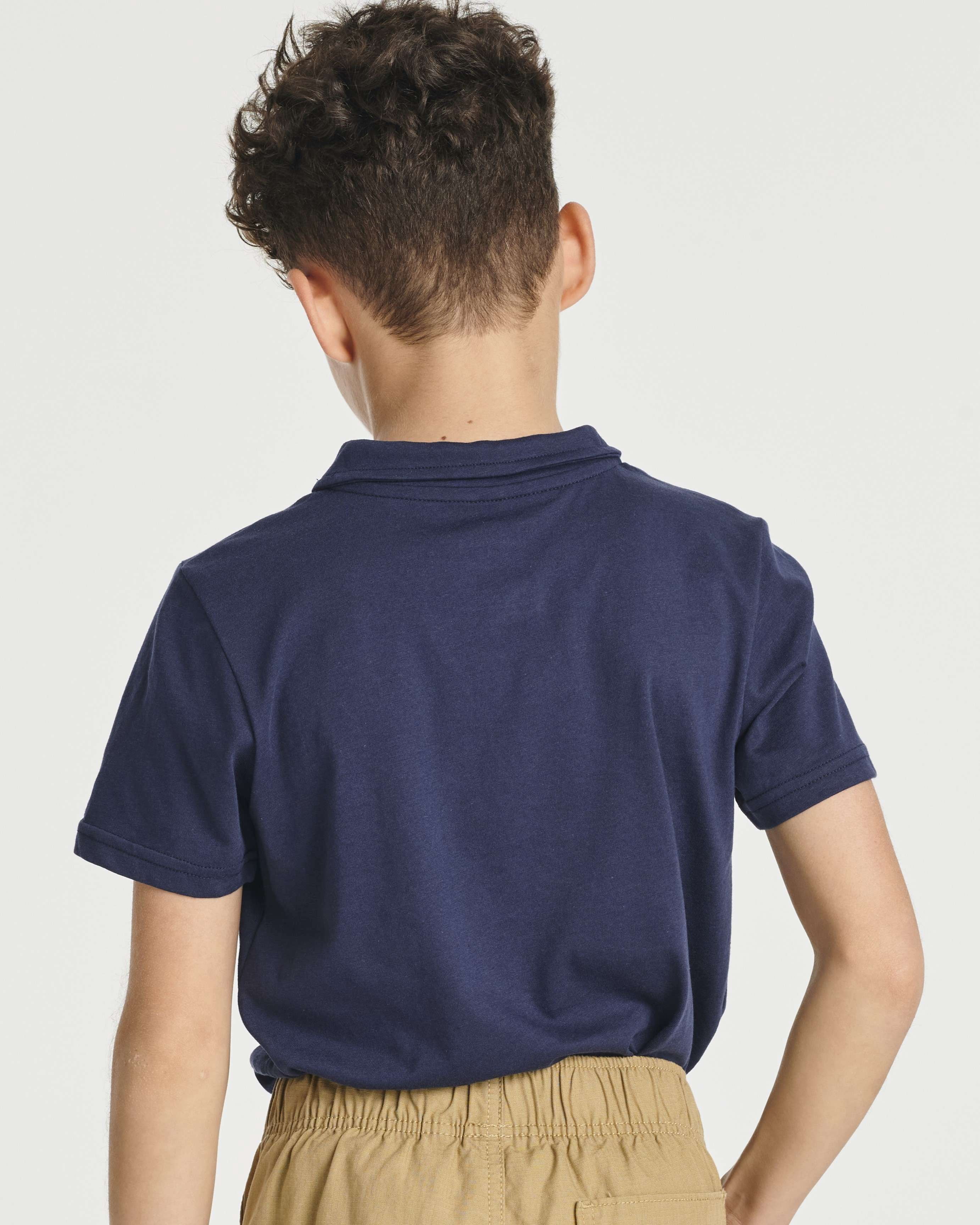 Real Essentials 3 Pack: Boys' Short Sleeve Jersey Cotton Polo Shirt - Uniform Performance (Ages 4-18)