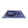 thumbnail image 2 of Ahgly Company Machine Washable Indoor Square Medallion Blue Traditional Area Rugs, 8' Square, 2 of 4