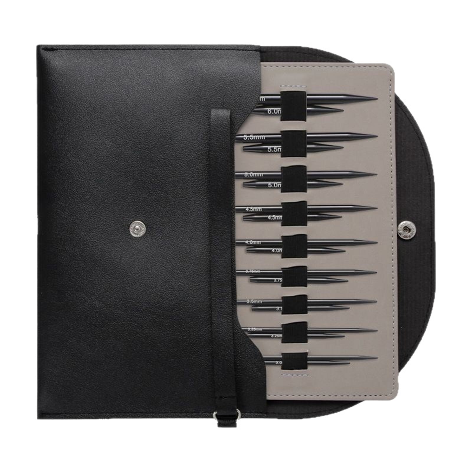 9Pairs Interchangeable Circular Knitting Needle with Storage Bag for Crocheting 3.0mm-6.0mm Aluminum Sweater Needle