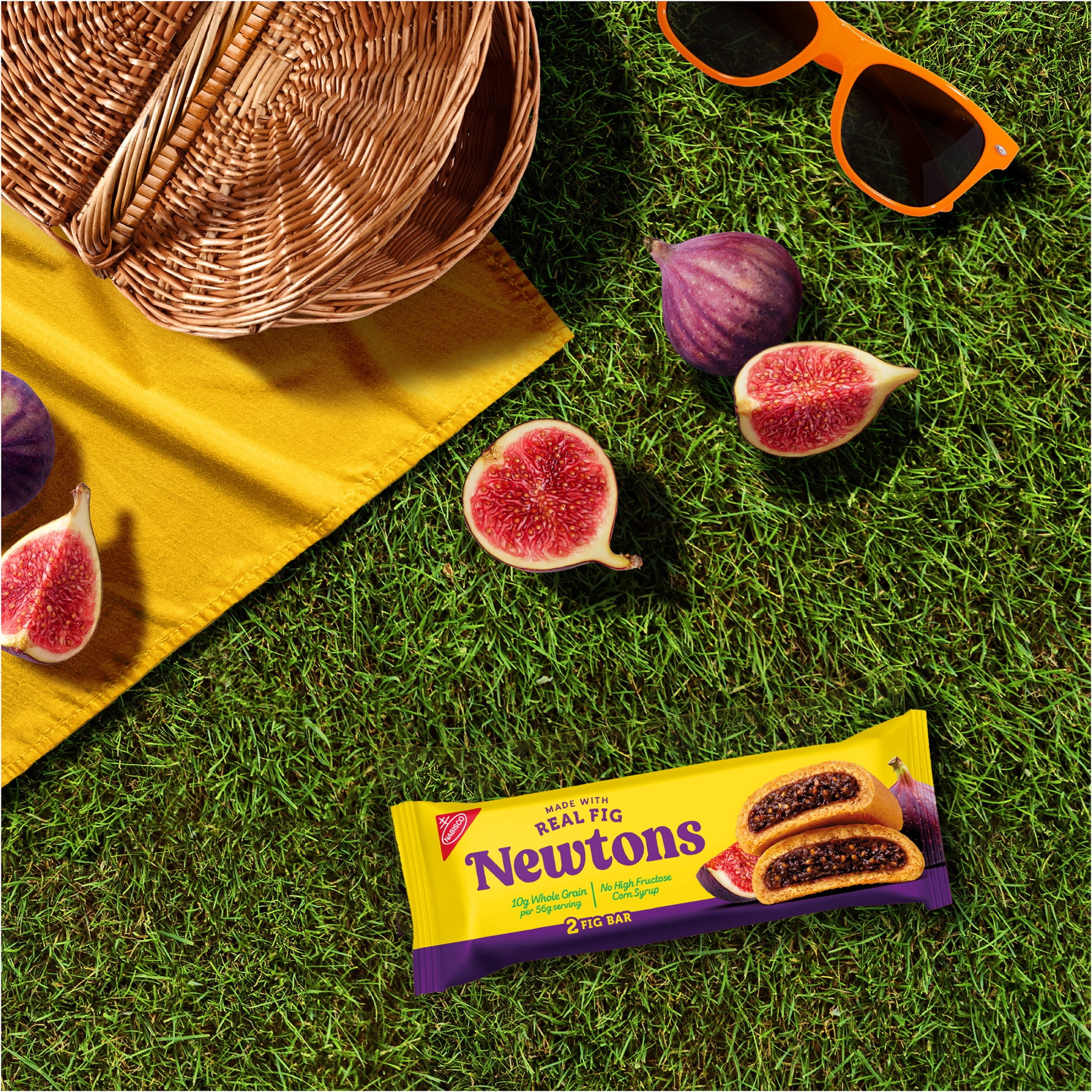 ​​NEWTONS Soft Baked Real Fruit Fig Bars, Fig Cookies, 10 Snack Packs (2 Cookies Per Pack)