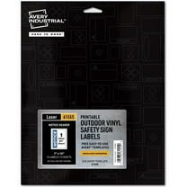 Avery® Adhesive Printable Vinyl Signs, Each