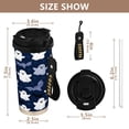 thumbnail image 2 of 500ml Double-Wall Vacuum Insulated Tumblers Stainless Steel Coffee Tumbler with Ceramic Coating Halloween Ghost Pattern, 2 of 8