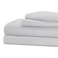 thumbnail image 2 of 1500-Thread Count 100% Egyptian Cotton Deep Pocket Solid Bedding Sheets & Pillowcases, 4-Piece Set by Blue Nile Mills - California King, Platinum, 2 of 8