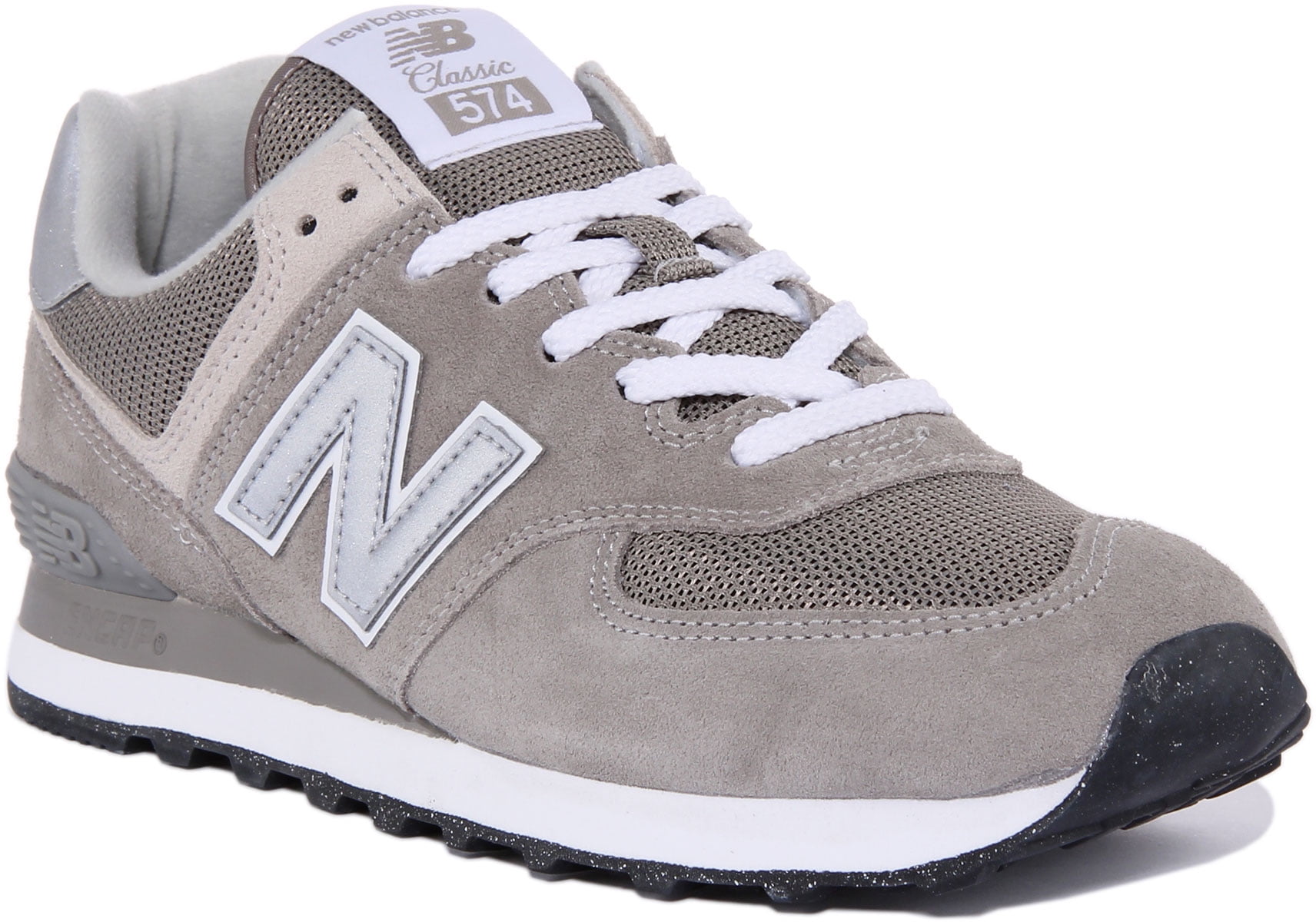 interview Dag Kluisje New Balance WL574EVG Women's Low Top Lace Up Suede Mesh Trainers In Grey  Size 8.5 - Walmart.com