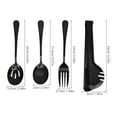 thumbnail image 5 of FELTECHELECTR Serving Utensils for Parties Buffet Utensil Set Black Stainless Steel 1 Set, 5 of 6