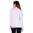 thumbnail image 3 of Simply Ravishing Women's Basic Long Sleeve Hip Length Open Drape Cardigan, Small, Ivory, 3 of 4