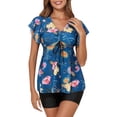 thumbnail image 3 of MKLEKYY Trajes De Baño Mujer Short Women'S Swimwear Tankini 2 Piece Normal Swimsuit Backless 2 Piece Printing Adjustable Print Color Padded Strap Bathing Suits Sexy Vacation Beach Wear, 3 of 6