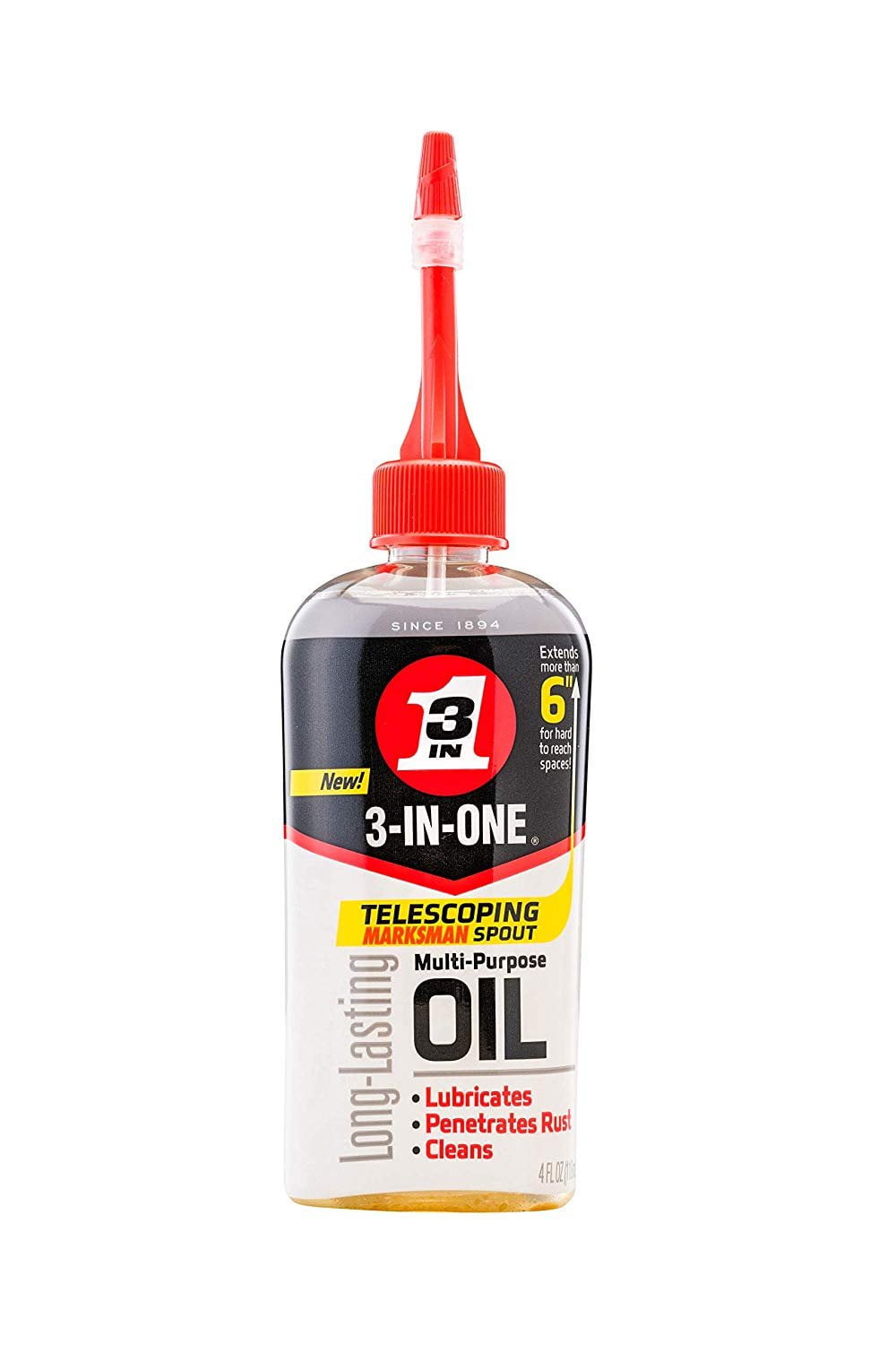 3-IN-ONE Multi-Purpose Oil with Telescoping Marksman Spout, 4 OZ Telescoping Tubes Car Oil
