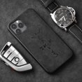 thumbnail image 2 of Funda dura de cuero para iphone, carcasa de marca de lujo estilo hip hop clásico para iphone 13, 12, 11, 14 Pro, 7, 8 Plus, X, XS, XR, MAX, SE MiNi, 6, 6S Fivean unisex, 2 of 2