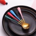 thumbnail image 2 of Stainless Steel Spoon Round Dessert Watermelon Tablespoon Mirror Finish Teaspoon Kitchen Gadget, 2 of 8