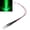 Green, variant on LED Light Single Bulb Pre-Wired Cable Clear Lens 5-12V DC 5mm Bright Round Top