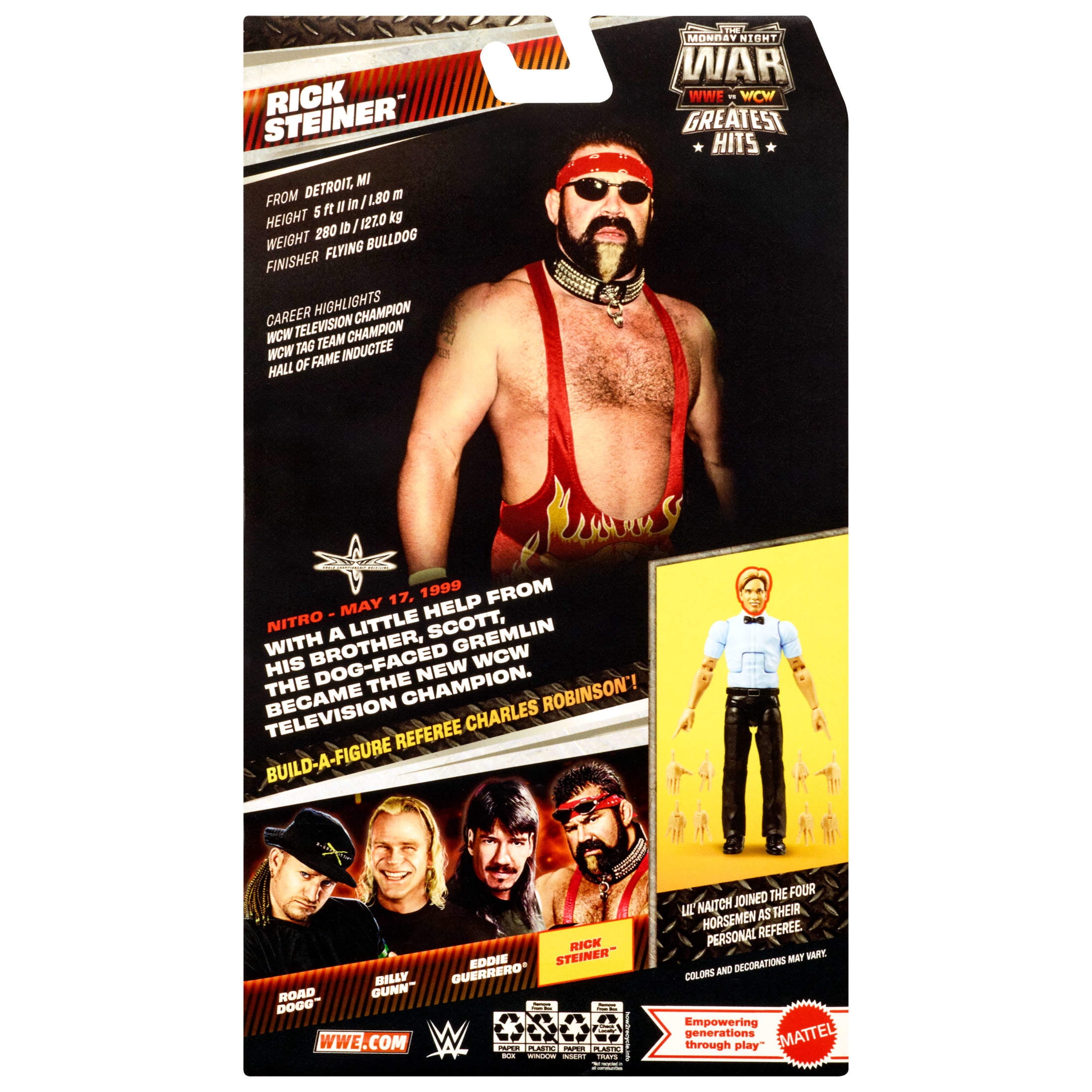 WWE Monday Night War Elite Collection Rick Steiner Action Figure & Accessories 6-inch Set