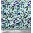 thumbnail image 1 of Soimoi Cotton Duck Fabric Leaves & Floral Artistic Print Fabric by Yard 42 Inch Wide, 1 of 5