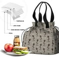 thumbnail image 4 of German Shorthaired Pointer Drawstring Lunch Bag Women - Drawstring Lunch Bag Insulated for Work Office - Stain-Resistant Large Lunchbags for Women with Multi-Pockets, 4 of 6