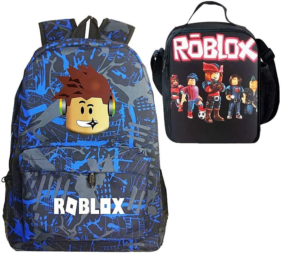 Kids Roblox School Backpack Book Bag 