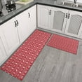 thumbnail image 2 of Red Christmas Knitted Pattern Kitchen Rugs Sets Of 2,Anti Fatigue Kitchen Mat Rugs Non Slip Washable,Decorative Kitchen Floor Mats for Kitchen,Sink,Laundry,17"x30"+17"x47", 2 of 7