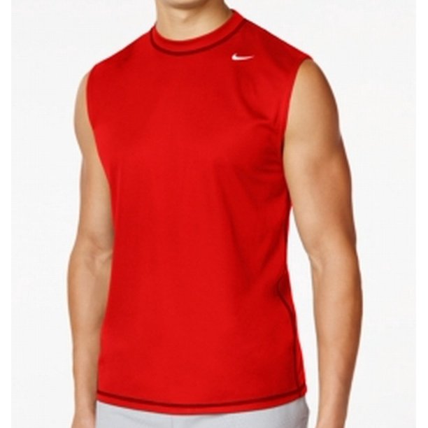 Nike NEW Red Mens Size Medium M Hydro Swim Sleeveless Shirts & Tops