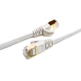 thumbnail image 2 of Tera Grand - CAT7 10 Gigabit Ethernet Ultra Flat Patch Cable for Modem Router LAN Network Playstation Xbox - Built with Gold Plated and Shielded RJ45 Connectors, 25 Feet White, 2 of 3