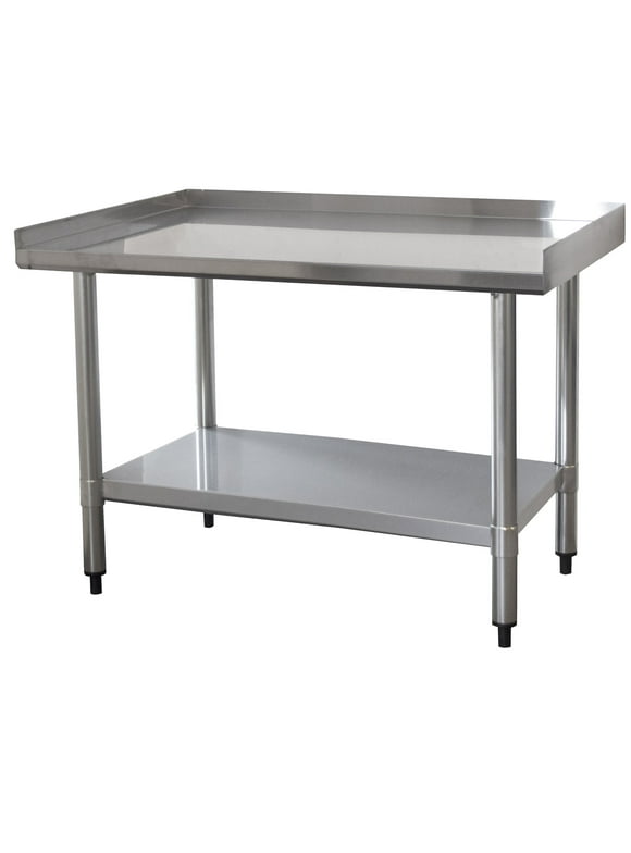 Sportsman Series Upturned Edge Stainless Steel Work Table 24 x 36 Inches