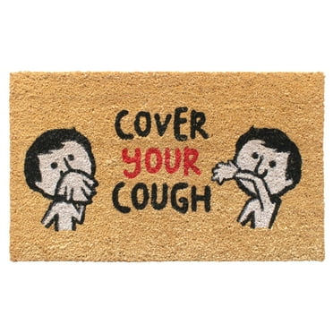 RugSmith Multi Machine Tufted Cover Your Cough Doormat, 18" x 30"