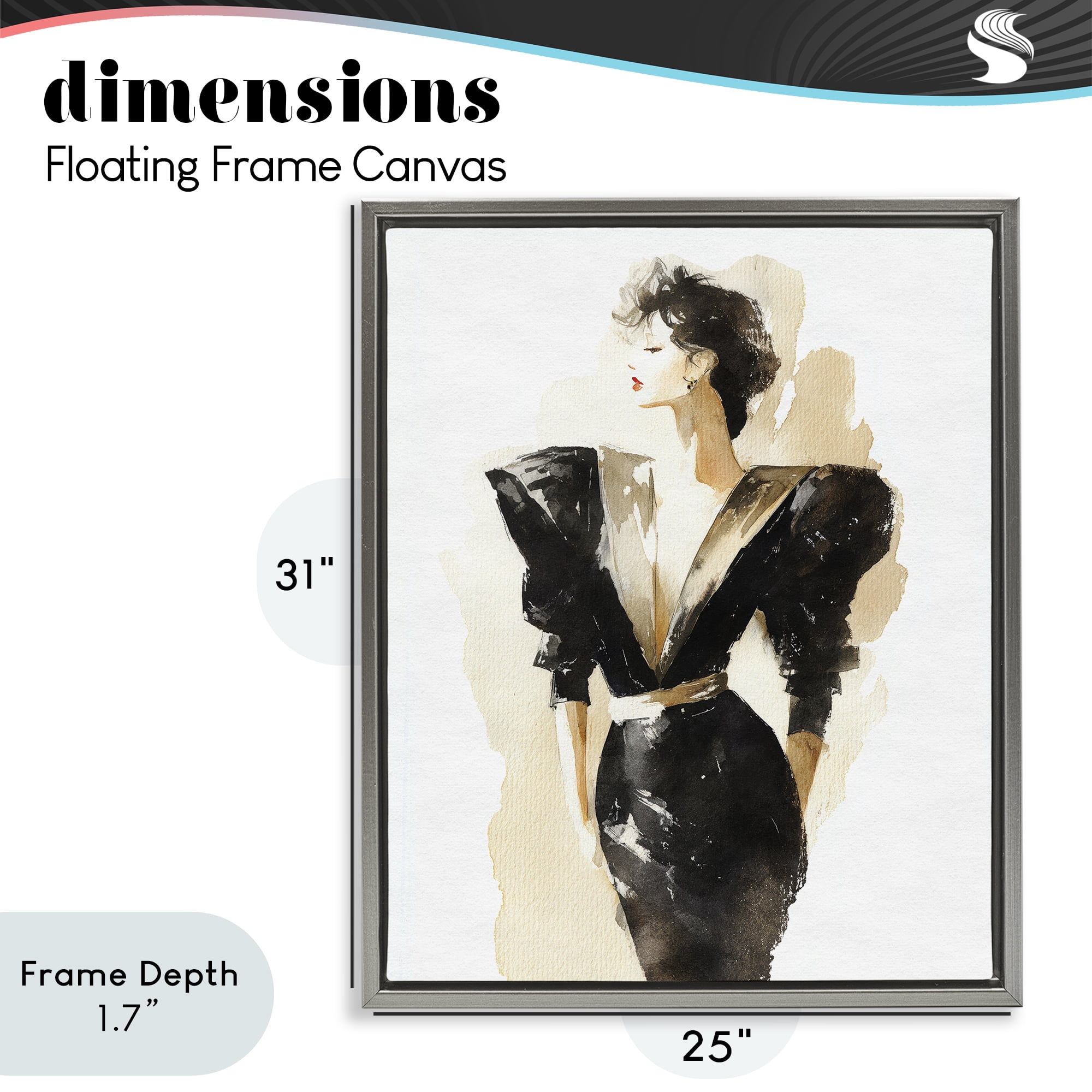 Stupell Industries Timeless Velvet Attitude Gray Framed Floater Canvas Wall Art, design by Svetlana Aleynikova