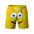 thumbnail image 4 of Fnnxeal Mens Funny Cartoon Face Swim Trunks Quick Dry Beach Shorts with Smiley Graphic Print for Pool Party,Size S, 4 of 5