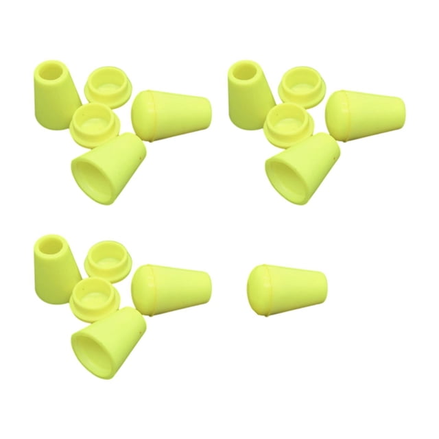 Rongfmy 10 Pieces Bell End Stoppers Fasteners for Paracord Drawstring Bag DIY Crafts Green
