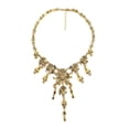 thumbnail image 1 of Collar de calavera pirata vintage Collar de gargantilla de declaración gótica Collar colgante (dorado), 1 of 4