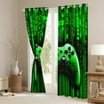 thumbnail image 3 of Feelyou Cartoon Game Console Curtains Pack of 2 (42x84 Each) for Boys, Fashion Green Stripes Curtains Blackout, Modern Game Controller Bedroom Curtains, Window Curtains Decor, 3 of 6