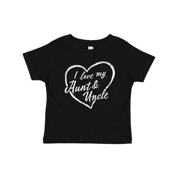 Inktastic I Love My Aunt and Uncle in White Chalk Heart Boys or Girls Baby T-Shirt