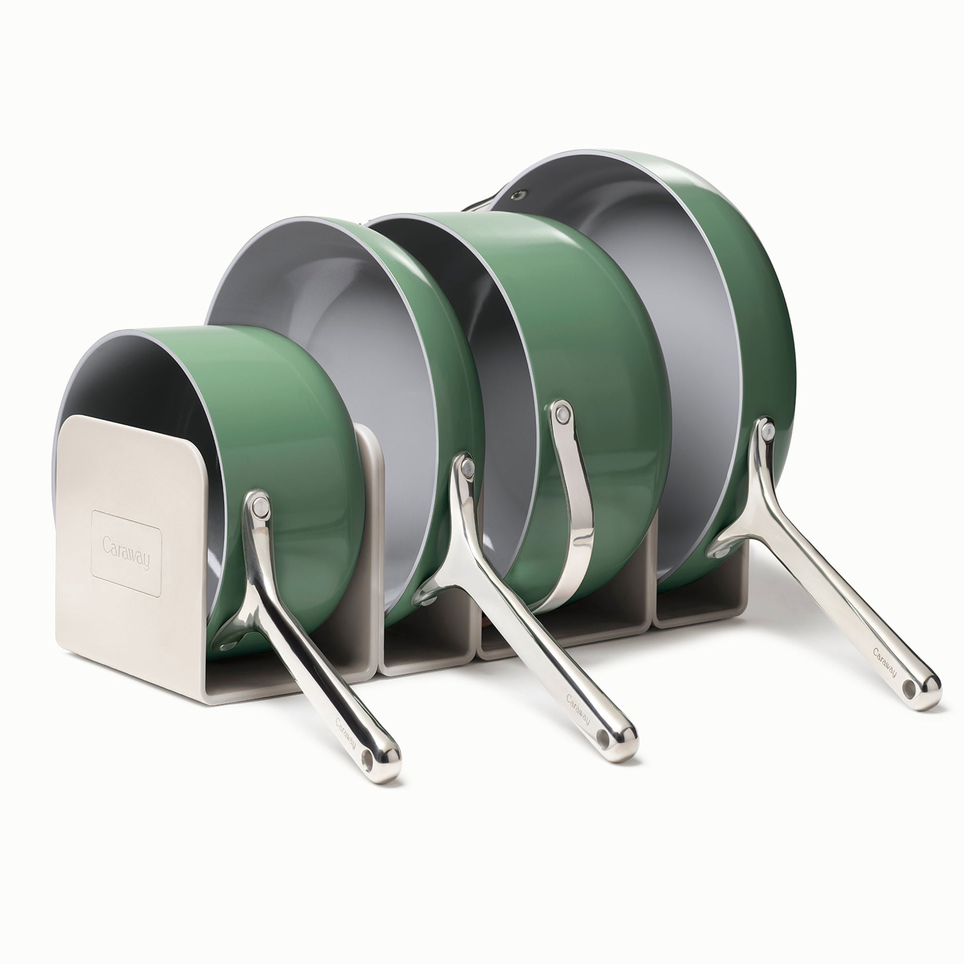 Caraway Ceramic Non-Stick Pots & Pans Cookware Set, 12- Piece, Sage