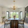 thumbnail image 2 of KPIBEST Modern Flower Crystal Chandelier Gold Branches Pendant 7-Lights Ceiling Fixtures, 2 of 10