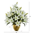 thumbnail image 2 of 21in. Lily Artificial Arrangement in Designer Gold Bowl, 2 of 2