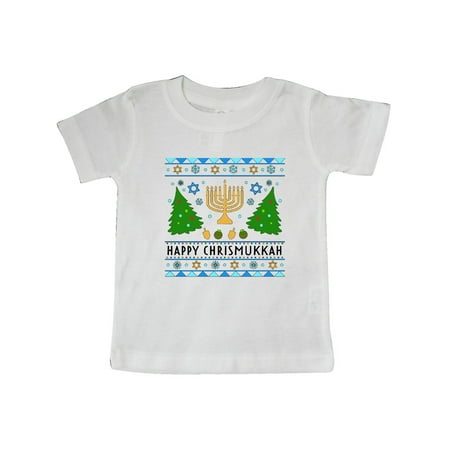 

Inktastic Happy Chrismukkah Sweater Style with Menorah and Trees Gift Baby Boy or Baby Girl T-Shirt