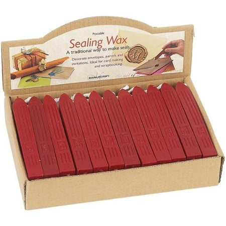 Traditional Seal Wax Sticks W/Wick-Red