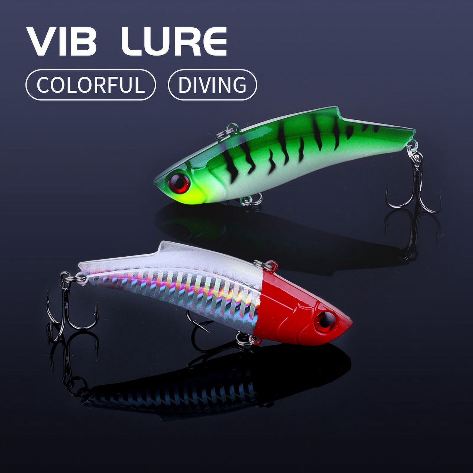 HENGJIA Fishing Lures, 8 Pack Lipless Crankbaits for Bass, Deep Diving Minnow VIB Hard Baits Sinking Fishing Lure for Saltwater Freshwater Bass, Redfish, Trout, Walleye, 0.99oz/3.54in