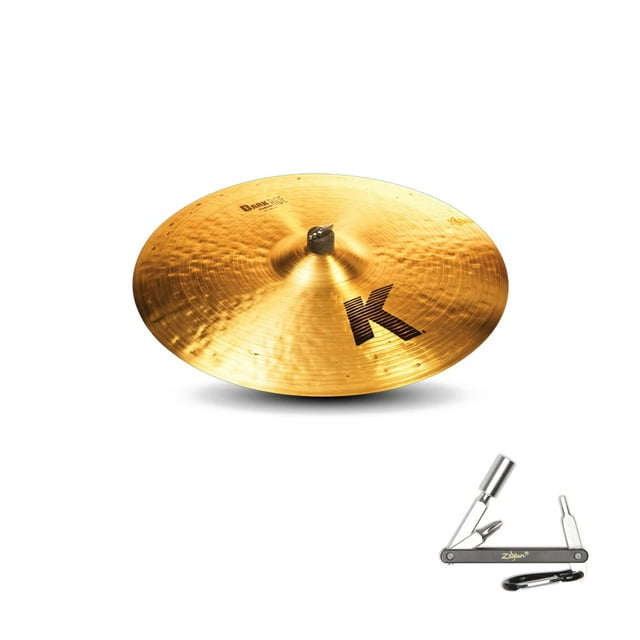 Zildjian K0830 22" Dark Medium Ride Cast Bronze Cymbal With Medium Profile With ZKEY