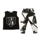 thumbnail image 1 of Conjunto 2pcs Letras Impresas Camiseta + Pants Pantalones Ropa Fijada para Niño CUTICAT Niños ropa, 1 of 8