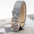 thumbnail image 2 of Rhinestone simple Korean version of the new belt women's belt fashion casual jeans decorative versatile dress belt, 2 of 2