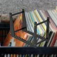 thumbnail image 4 of lionlar Acrylic Stand Display Modern Shlef Organizer Stacks up to 50 Albums Grooved Black, 4 of 9