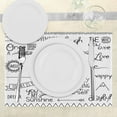 thumbnail image 3 of Ambesonne Adventure Place Mats Set of 4, Various Happy Words Theme, Standard Size, White Black, 3 of 6