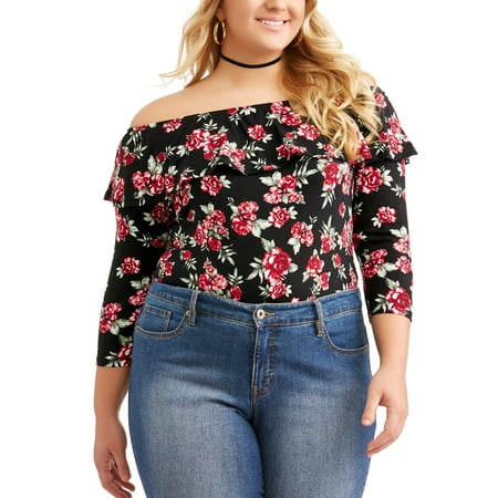 Junior Plus Off the Shoulder Bodysuit