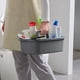 thumbnail image 4 of 2X Cesta de Almacenamiento de Plástico Cajita de Ducha Portátil Cesta Organizadora de Asas con Asa para Baño, Dormitorio, Cocina Gris Oscuro, 4 of 5