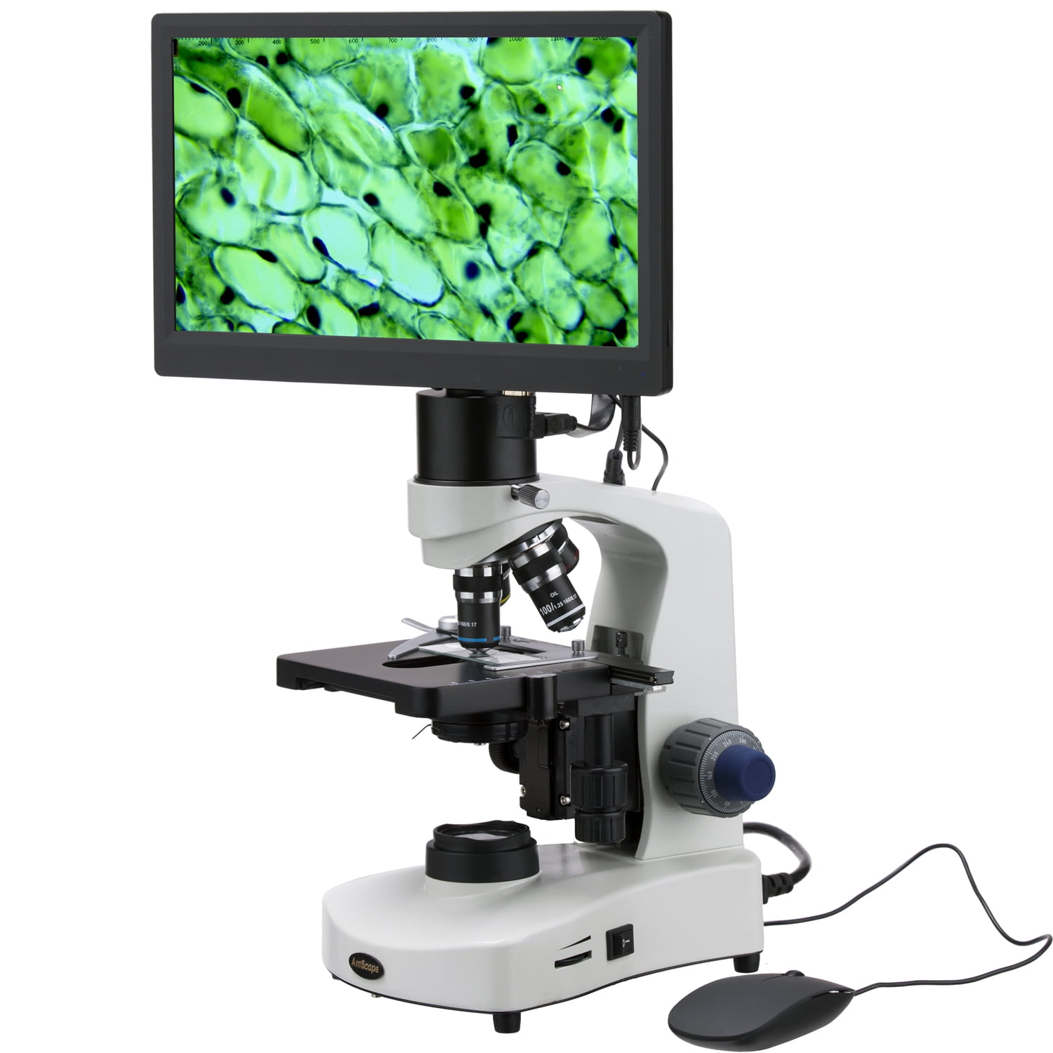 AmScope 40X1600X 1080p HDMI Screen Display Microscope New