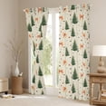 thumbnail image 3 of jejeloiu Christmas Tree Curtains Pack of 2 (42x84 Each),Cute Bow Knot Curtains Blackout,Green Orange Beige Bedroom Curtains For Children,Super Cozy Room Decor, 3 of 6