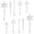 thumbnail image 2 of Gymnture christmas 10 Clear Acrylic Snowflake Icicle Ornaments for Christmas Tree, 2 of 10