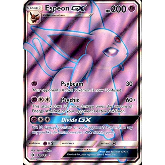 Tarjeta coleccionable Pokémon Espeon GX 140/149 Full Art Ultra Rare