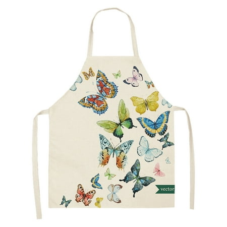 

1pc Parent Adult the Family Kitchen Lovely Print Linen Family Aprons